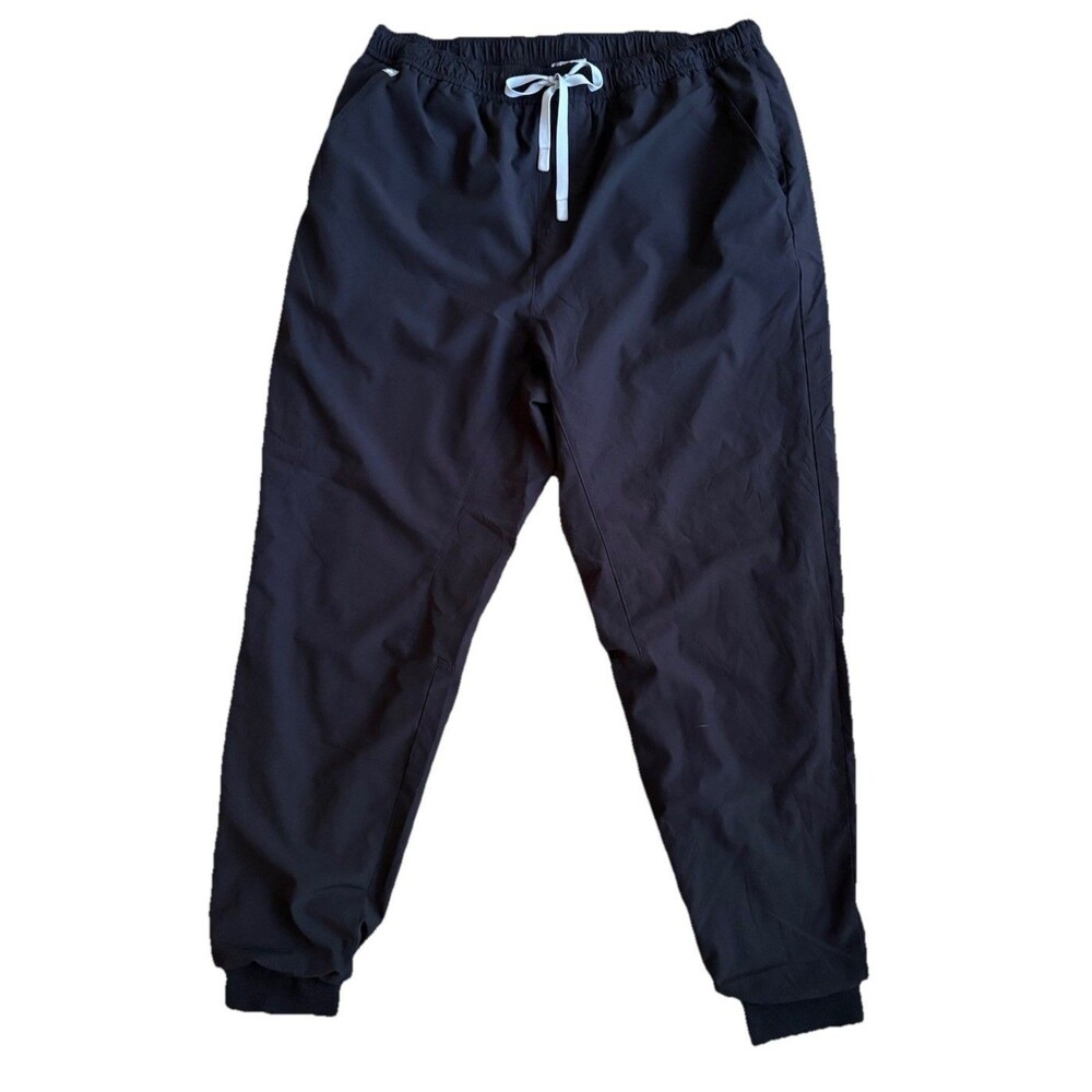 FIGS Tansen Lined Jogger Scrub Pants Men's XL Black Technical Collection Lined